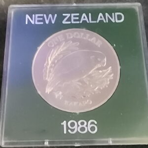 proof dollar Kakapo 1986