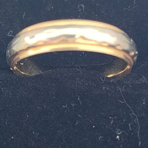 18ct yellow and white gold wedding band ring